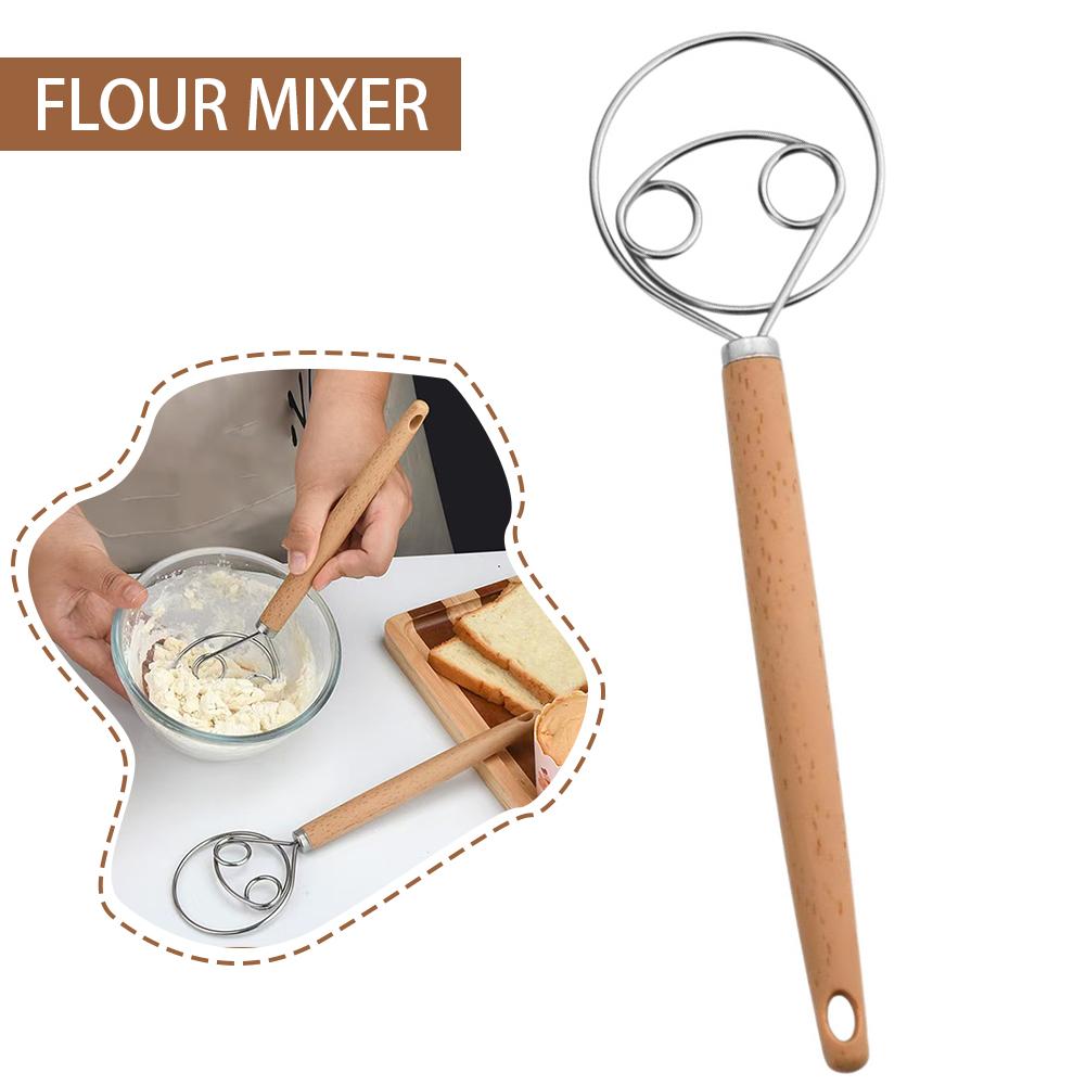 Danish Pancake Pan - Dänischer Teigbesen aus Edelstahl mit Griff,