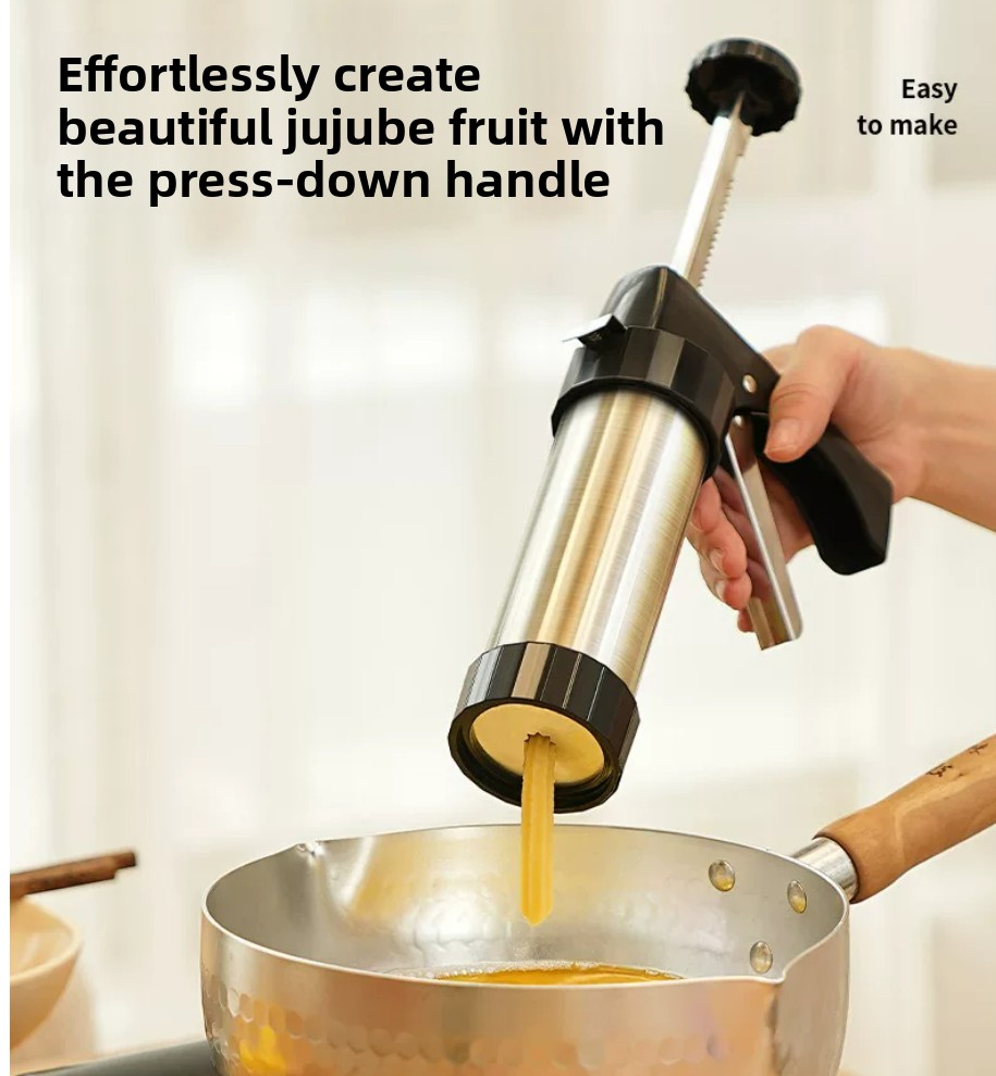 Churros Maker Gun - Edelstahl-Churro-Maker-Pistole, Kekspresse für Kuchendekoration und Backen