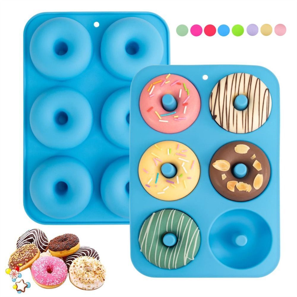 Donut Mold Silicone - Neue Silikon-Donut-Form, hitzebeständig, antihaftbeschichtet, wiederverwendbar, lebensmittelechtes